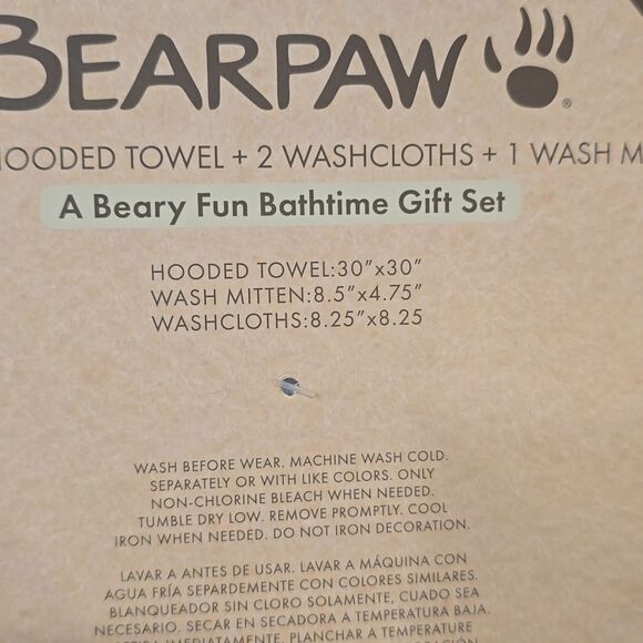 BearPaw A Beary Fun Bathtime Hooded Towel Set - Picture 4 of 4